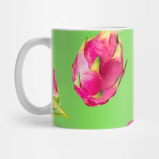 Dragon Fruit Pattern Bright Lime Green - Summer Fruits Mug